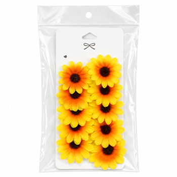 TI- PRESILHA MARGARIDA 4CM C/12 UN - AMARELO