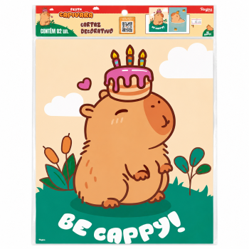CARTAZ DECORATIVO CAPIVARA