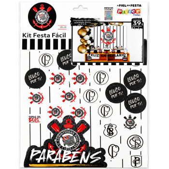 KIT FESTA FACIL CORINTHIANS COMPLETO 109 ITENS