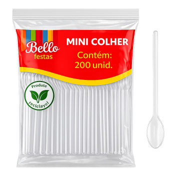 MINI COLHER PS CRISTAL BELLO FESTAS 200 Unidades LQ