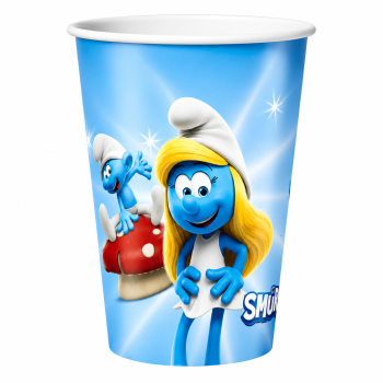 COPO PAPEL 180 ml OS SMURFS 08 un.