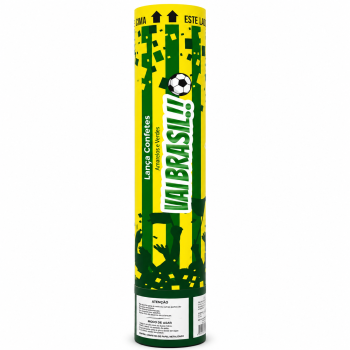 LANCA CONFETES VERDE E AMARELO