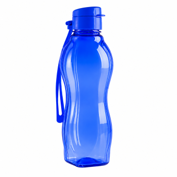 GARRAFA SQUEEZE 600ML - AZUL ROYAL TRANSLUCIDO