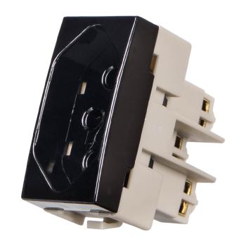 TOMADA P.BRASIL 2P T 10A SLEEK EBON