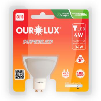 LAMP LED GU10 OUROLUX 04W 2700K