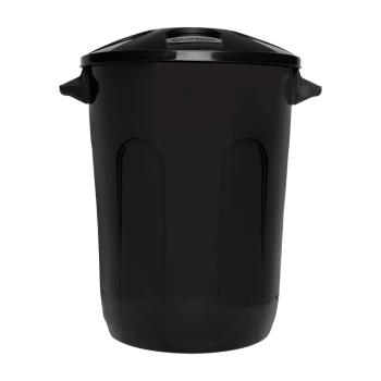 CESTO FECHADO C/TPA PRETA 30LT-3078
