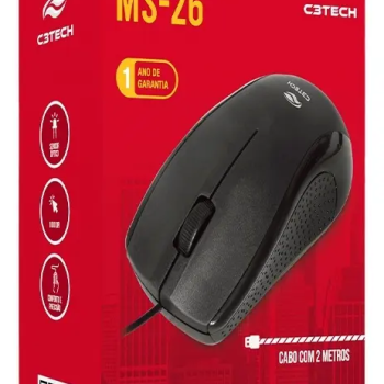 MOUSE USB MS-26BK 2M PRETO C3T