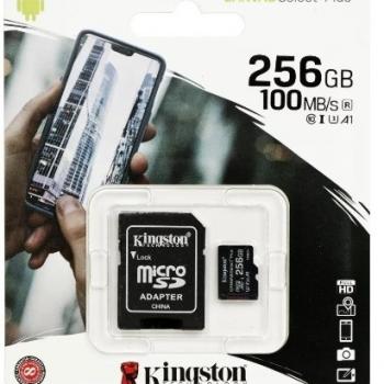 CARTAO DE MEMORIA MICRO SD 256GB KINGSTON 100MB/S