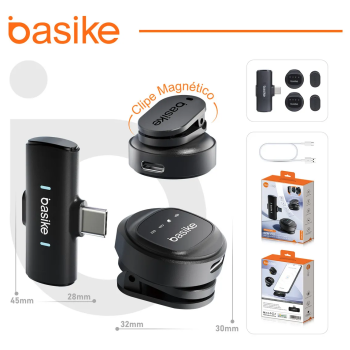 MICROFONE DE LAPELA / TIPO-C - BA-MIC0007