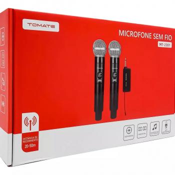 MICROFONE SEM FIO COM 2 TOMATE 2301