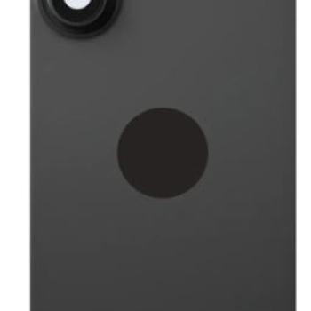 TAMPA TRASEIRA IPHONE 16 COMPLETA COM ANEL E LENTE PRETO