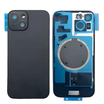 TAMPA TRASEIRA IPHONE 15 5G COMPLETA PRETA COM ANEL