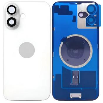 TAMPA TRASEIRA IPHONE 16 COMPLETA COM ANEL E LENTE BRANCO