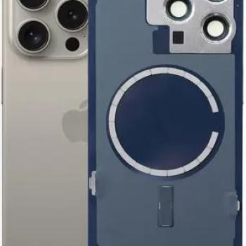 TAMPA TRASEIRA IPHONE 15 PRO COMPLETA COM ANEL E LENTE DESERTO