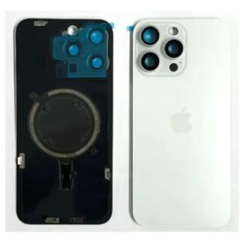 TAMPA TRASEIRA IPHONE 16 PRO MAX COMPLETA COM ANEL E LENTE BRANCA