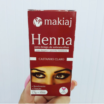 HENNA MAKIAJ PARA SOBRANCELHA CASTANHO CLARO