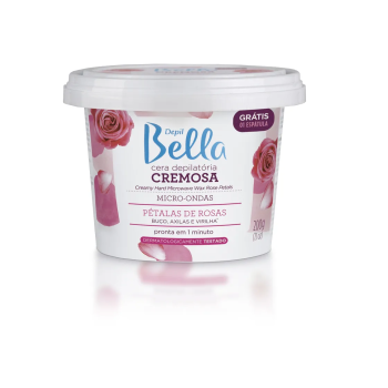 CERA DEPILATÓRIA CORPORAL DEPIL BELLA MICRO-ONDAS PÉTALA DE ROSAS 200G