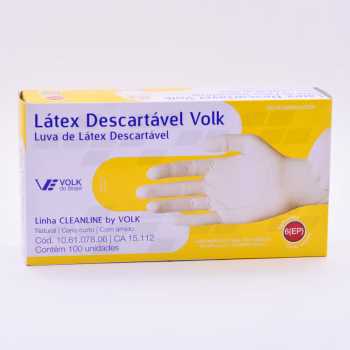 LUVA VOLK LATEX 6(EP) COM AMIDO C/100