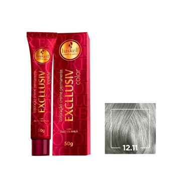 TINTA HASKELL EXCLLUSIV 12.11 SUPERCLAREADOR CINZA INTENSO