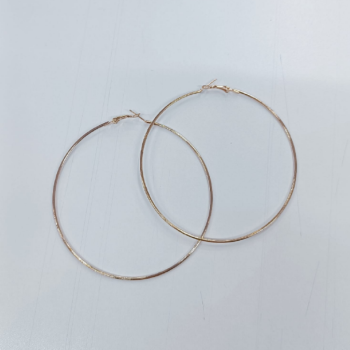 BIJU - BRINCO ARGOLA FINA DOURADA GG