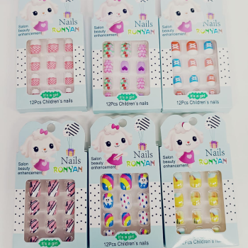 UNHA POSTIÇA INFANTIL 3D C/12