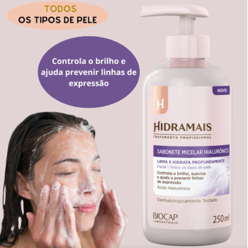 SABONETE LÍQUIDO FACIAL HIDRAMAIS MICELAR HIALURÔNICO 250ML