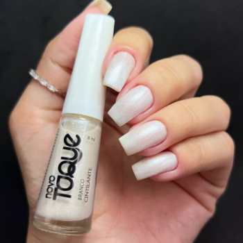 ESMALTE NOVO TOQUE BRANCO CINTILANTE