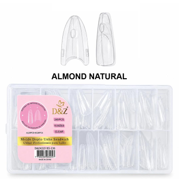 MOLDE SANDUICHE PARA UNHA DEZ 240PCS 15 TAMANHOS