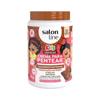 CREME PARA PENTEAR SALON LINE CACHINHOS HIDRATADOS KIDS CHOCOLATE 1KG