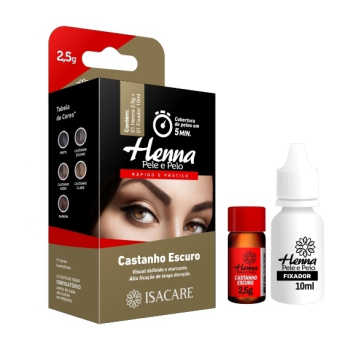 HENNA ISACARE PARA SOBRANCELHA CASTANHO ESCURO
