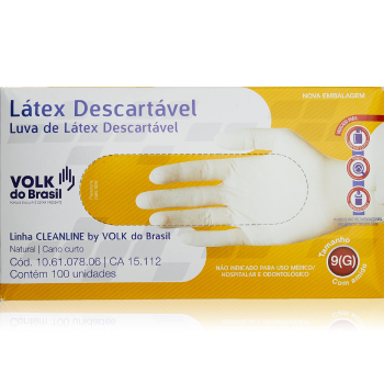 LUVA VOLK LATEX 9(G) COM AMIDO C/100