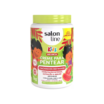 CREME PARA PENTEAR SALON LINE CACHINHOS DEFINIDOS KIDS MELANCIA 1KG