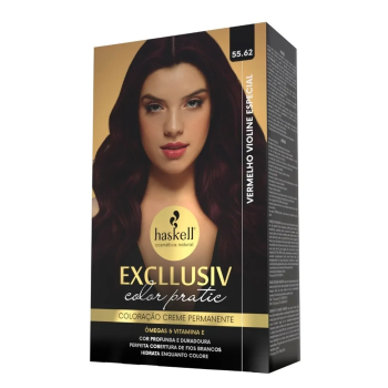 TINTA HASKELL EXCLLUSIV COLOR PRATIC 55.62 VERMELHO VIOLINE ESPECIAL