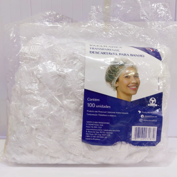 TOUCA PLÁSTICA DESCARTÁVEL SANTA CLARA DE BANHO C/100