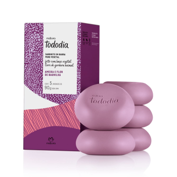 SABONETE EM BARRA NATURA TODODIA AMEIXA E FLOR DE BAUNILHA C/5
