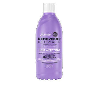 REMOVEDOR FARMAX SEM ACETONA LAVANDA 500ML