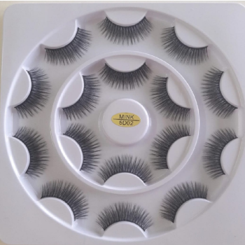 KIT CÍLIOS POSTIÇOS MINK 5D02 C/8