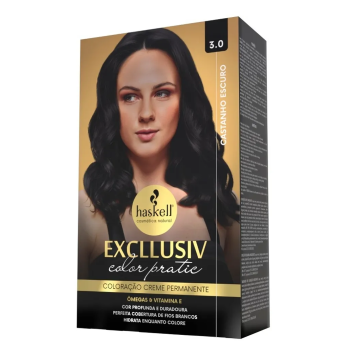 TINTA HASKELL EXCLLUSIV COLOR PRATIC 3.0 CASTANHO ESCURO