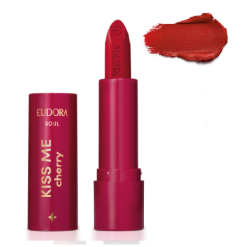 BATOM EUDORA KISS ME CHERRY VERMELHO VICIANTE 3,7G
