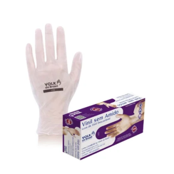 LUVA VOLK DE VINIL COM AMIDO P (7) C/100