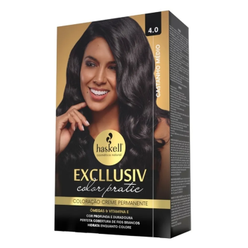 TINTA HASKELL EXCLLUSIV COLOR PRATIC 4.0 CASTANHO MÉDIO