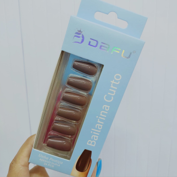 UNHA POSTIÇA DAFU COM 24 AUTOCOLANTE BAILARINA CURTA DFUP0670061609