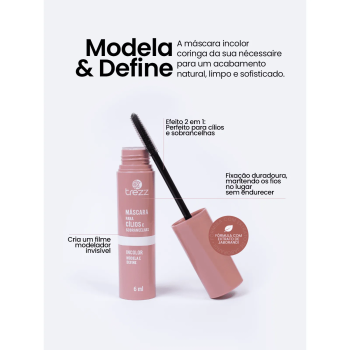 MÁSCARA DE CÍLIOS TREZZ MODELA E DEFINE INCOLOR