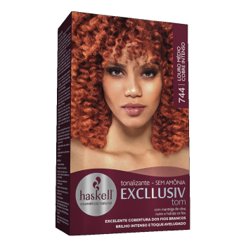 TONALIZANTE HASKELL EXCLLUSIV TOM 744 LOURO MÉDIO COBRE INTENSO