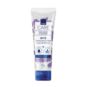 CREME PARA MÃOS AVON LUVAS DE SILICONE ERVA DOCE E LAVANDA 75G