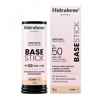 BASE STICK HIDRABENE DERMA FPS 50 CLARA 1.0 15G