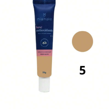 BASE ANTIOXIDANTE MIA MAKE MATTE COR 05 BEGE MÉDIO 25G