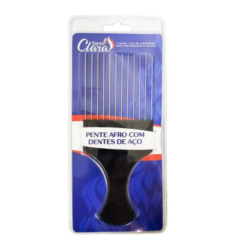 PENTE SANTA CLARA AFRO COM DENTES DE AÇO