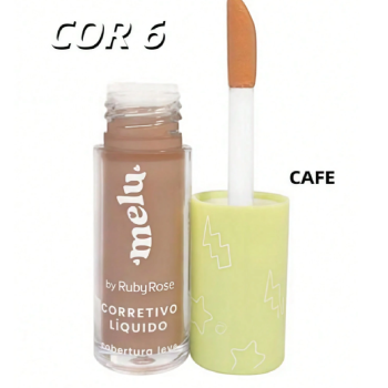 CORRETIVO LÍQUIDO RUBY ROSE MELU CAFÉ 6