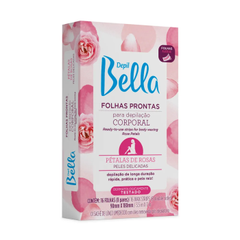 FOLHA DEPILATÓRIA CORPORAL DEPIL BELLA PÉTALAS DE ROSAS C/16